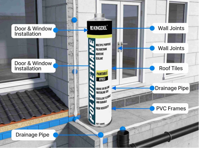 HY-923 Low Modulus Polyurethane Sealant for Construction