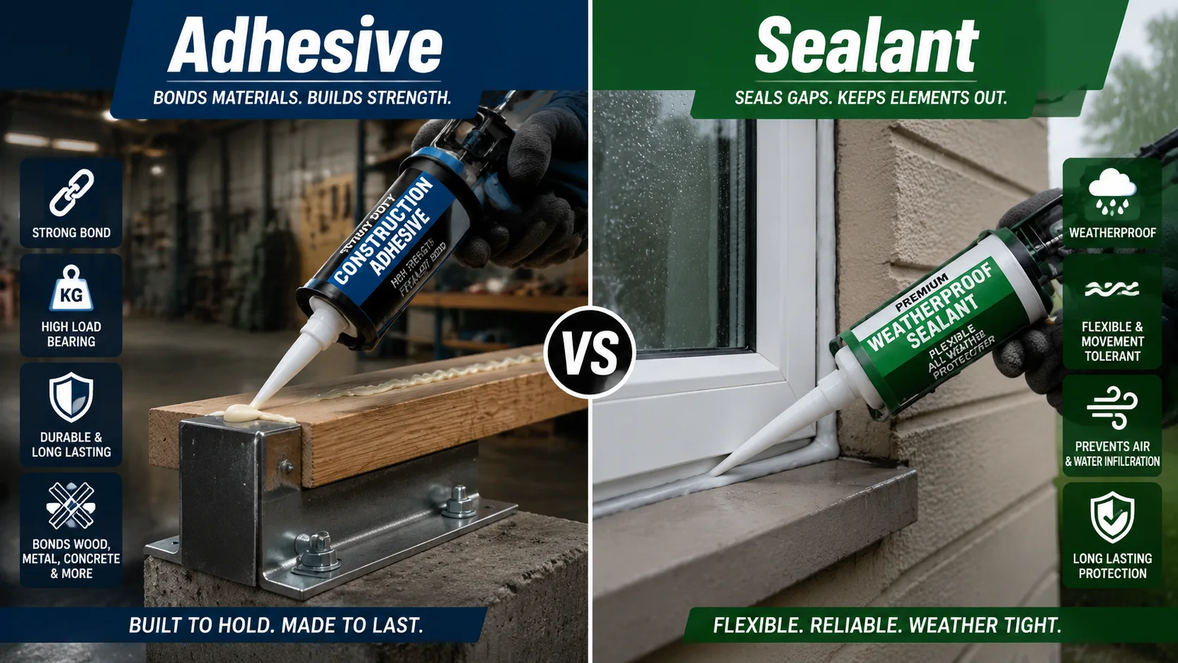 Adhesive vs. Sealant: Understanding the Key Differences